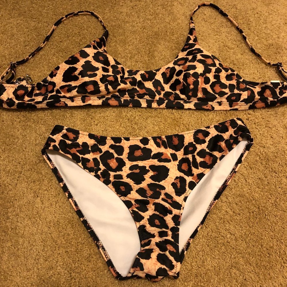 Cheetah-print bikini